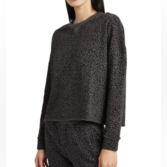 ATM Anthony Thomas Melillo Tops - ATM ANTHONY THOMAS MELILLO French Terry Leopard Sweatshirt Size S